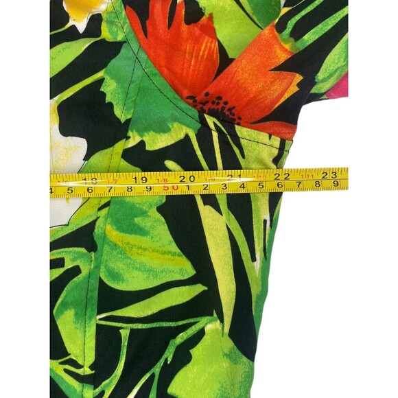 Chicos Blazer Jacket Womens Size 2 (US 12) Colorful Floral Button Up - Picture 6 of 11